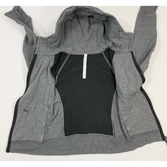 Lululemon Womens Scuba Hoodie Jacket Heathered Gray Full Zip Size 6 Athleisure - Picture 3 of 10
